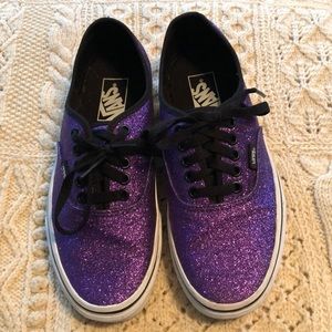 Purple glitter vans Clearance